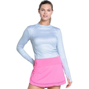 Lucky In Love Mock Neck Hip Fit Long Sleeve Shirt with UV Protection. in Saudi Arabia