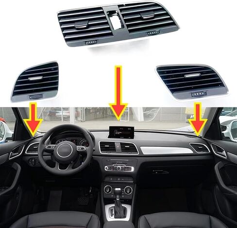 Compatible for Audi Q3 2013 2014 2015 2016 2017 2018 8UD820951 Car Front Dashboard Center Console Air Conditioning Outlet(Right 1pcs) in Saudi Arabia