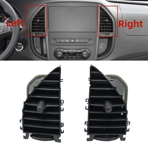Car Front Dashboard Center A/C Grille Vent Vent Commereer Outlet متوافق مع Benz Vito V260 W447 W448 2015-On (1pc Left L) in Saudi Arabia