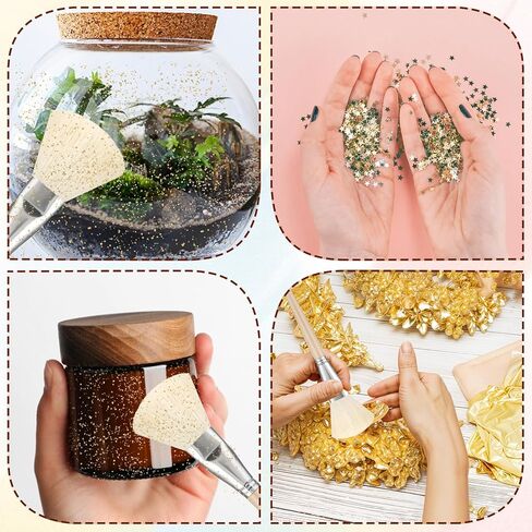 Grevosea Mop Brush for Acrylic Painting, 7 Pieces Versatile Blending Brush Paint Brushes for Acrylic Painting Goat Hair Paint Brush Set for Acrylic Watercolor Oil Painting Face Body Art in Kuwait