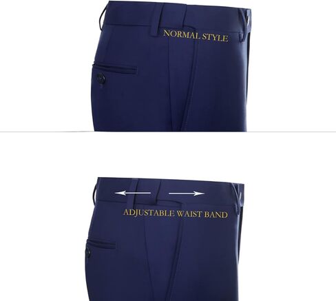 AMY ZHU Men's 3 Piece Suit Classic Fit Blazer Vest and Pants Set with Hidden Expandable Waist Business Wedding Formal Suit in Kuwait