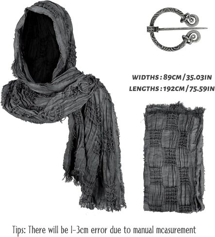 VZQI DUNE COSTUME DESERT WASTERLAND SHAWER CLOAK مع بروش - كتف متعدد الأغراض ل COSPLAY & HALOWEEN in Saudi Arabia