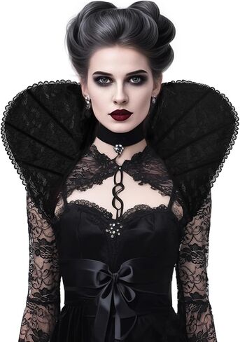 Dazcos Womens Vampire Stand up jolar Victorian Gothic Queen Neck Twhice for Halloween Cosplay in Saudi Arabia