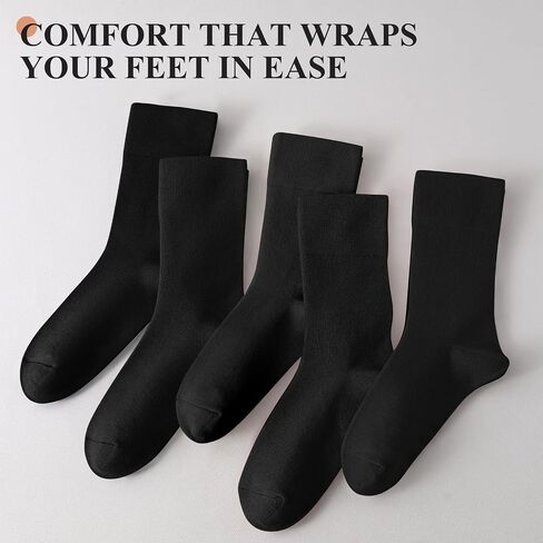 Womens Viscose Bamboo Crew Socks عجل عجل رفيع الجوارب الجوارب الناعمة فوق جورب الكاحل 3-5 أزواج in Kuwait