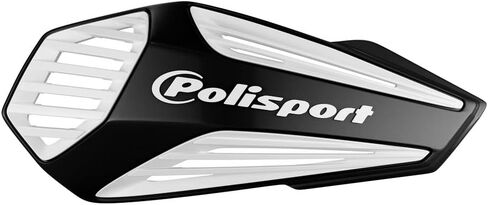 Polisport MX Air Handguard for Motocross Motorcycles- درع حارس يدوية- أقصى تدفق الهواء ، متين ، سهل التثبيت ، Supermoto ، Motard ، دراجات الأوساخ وحماية الطرق الوعرة- أسود/أبيض in Saudi Arabia