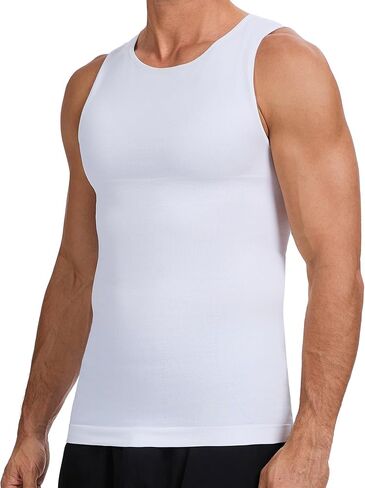 Mens Body Shaper Slimming Shirt Mens Compression Tank Top Shapewear Vest in Saudi Arabia