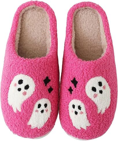 Slippers for Women Men Warm Fuzzy Cozy Slippers Anti-Slip House Indoor Outdoor Shoes in Saudi Arabia