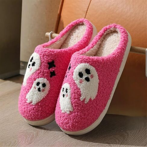 Slippers for Women Men Warm Fuzzy Cozy Slippers Anti-Slip House Indoor Outdoor Shoes in Saudi Arabia