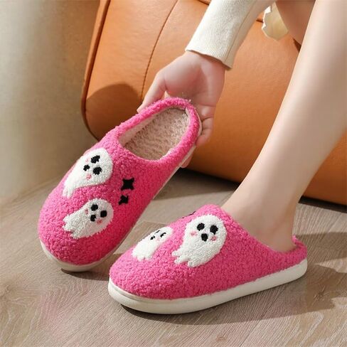 Slippers for Women Men Warm Fuzzy Cozy Slippers Anti-Slip House Indoor Outdoor Shoes in Saudi Arabia