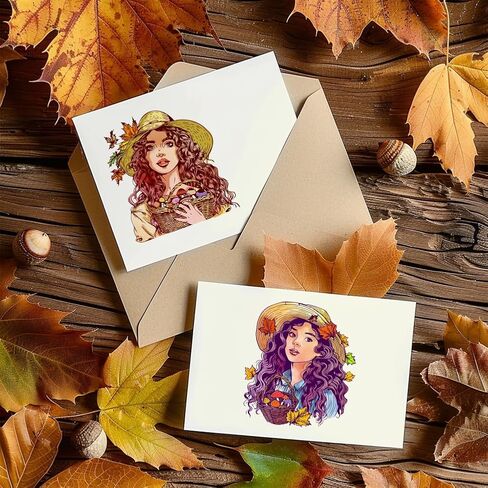GLOBLELAND Autumn Thanksgiving Lady Clear Stamps Pumpkin Maple Leaf Silicone Clear Stamp Seals Pumpkin Corners Mushroom Transparent Stamps for DIY Scrapbooking Cards Making Photo Album Journal in Saudi Arabia