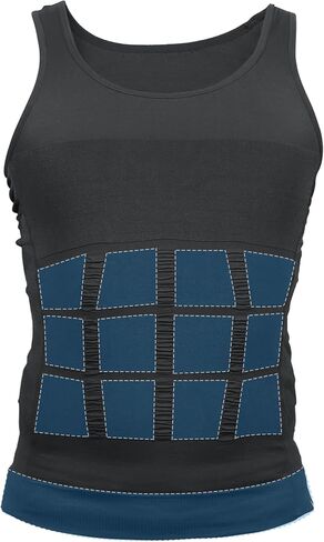 Men Body Slimming Tummy Shaper Control Underwear, Stretch Shapewear Waist Girdle Shirt, Nylon, L, Gray in Saudi Arabia