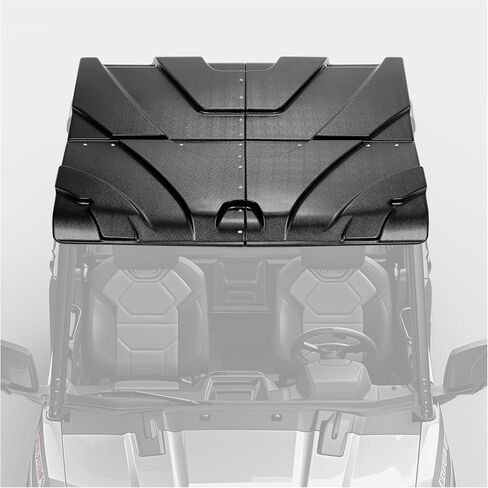 Hecasa Hard Roof Top متوافق مع 2013+ Polaris Ranger XP 900 XP 1000 Diesel/ 2015-2016 XP 570 PRO-FIT Black Blastic 2 قطعة سقف in Saudi Arabia