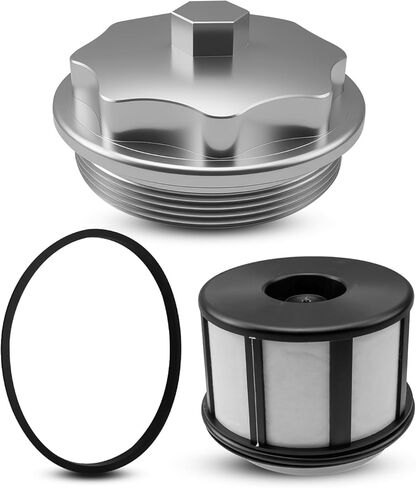 غطاء مرشح وقود الألومنيوم بعنصر يحل محل F81Z9G270BA FD-4596 ، طقم مرشح الوقود المناسب لفورد ديزل باورستروك فورد F250 F350 F450 F550 E350 E450 E550 Super Duty 1999-2003 in Saudi Arabia
