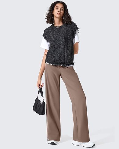 G4Free Womens Lightweight Track Pant مع جيوب عريضة الساقين الركض سراويل السراويل غير الرسمية in Kuwait