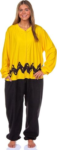 INTIMO Peanuts Charlie Brown Union Suit Men's Costume Zip Up One Piece Pajama Outfit in Saudi Arabia