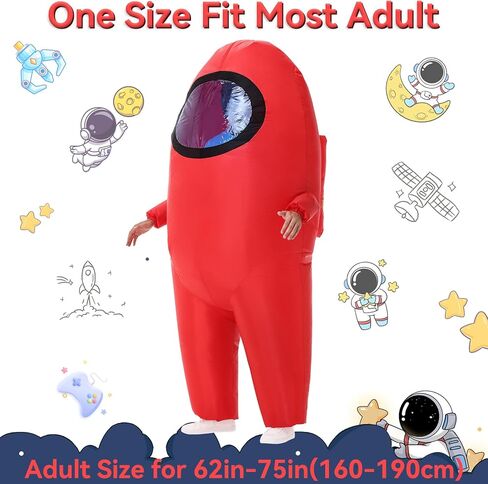 Inflatable Costume for Adult,Halloween Costumes Funny Blow Up Space Suit Costumes,Cosplay Party Game Fans in Kuwait