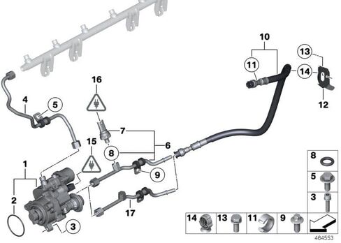 6pcs fkm Viton Or.01.40020 محرك مضخة الوقود عالية الضغط O-Ring Gasket 13517571363 لـ BMW N53 N54 N55 in Saudi Arabia