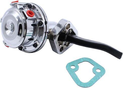 1 PC SHLPDFM كروم الفضة عالية الصوت مضخة الوقود الميكانيكية 6 رطل 1/4 "NPT مدخل/منفذ 80 GPH متوافق مع بونتياك 301 455 V8 محرك in Saudi Arabia