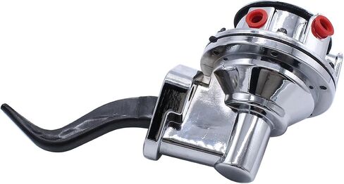 1 PC SHLPDFM كروم الفضة عالية الصوت مضخة الوقود الميكانيكية 6 رطل 1/4 "NPT مدخل/منفذ 80 GPH متوافق مع بونتياك 301 455 V8 محرك in Saudi Arabia