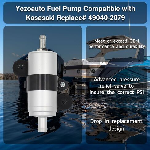 Inline/External EFI Fuel Pump Compatible with Kawasaki FD661D FD791D FD851D / Cub Cadet M60 M72 Replace OE 49040-2079 490402079 in Saudi Arabia