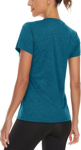 Magcomsen 2 Pack Womens Short Sleeve Tees Moisture Wicking Stirts Summer V Deck Runch Running Tops in Saudi Arabia