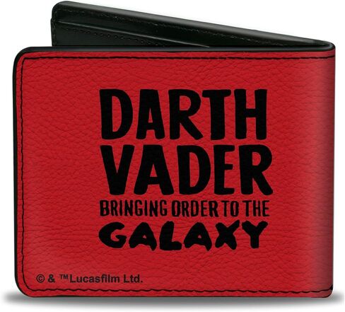 محفظة الرجال للرجال ، Bifold ، حرب النجوم دارث فيدر وجه جلب النظام إلى Galaxy Red ، جلد نباتي ، 4.0 "× 3.5" in Saudi Arabia