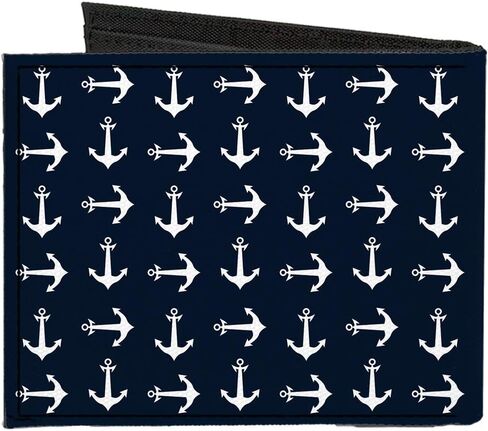 مشبك الأسفل للرجال القياسي من القماش Bifold Wallet-Anchor ، 4.0 "× 3.5" in Saudi Arabia