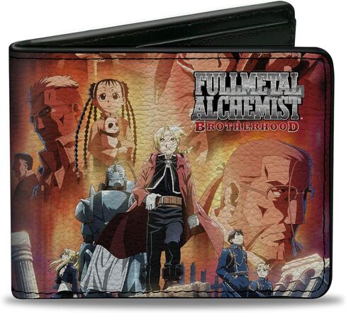 محفظة Aniplex ، Bifold ، Fullmetal Alchemist Brotherhood شخصيات تشكل مجمعة ، جلد نباتي in Saudi Arabia