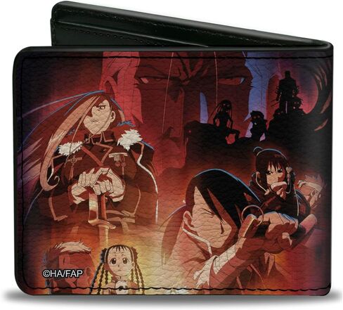 محفظة Aniplex ، Bifold ، Fullmetal Alchemist Brotherhood شخصيات تشكل مجمعة ، جلد نباتي in Saudi Arabia
