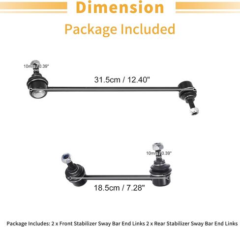 X AUTOHAUX 4pcs Front Rear Sway Bar Links Stabilizer Link Kit for Mazda 6 2014-2018 for Mazda CX-5 2013-2018 Suspension Kit No.K750670/K750671/K80296 in Saudi Arabia