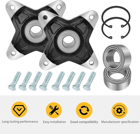 M MATI 2PCS محاور العجلات الخلفية ومجموعة المحامل لـ Polaris RZR 900 XP 4 2011-2013 RZR 900 4 E-PS 2011-2014 5137278 3514699 in Kuwait