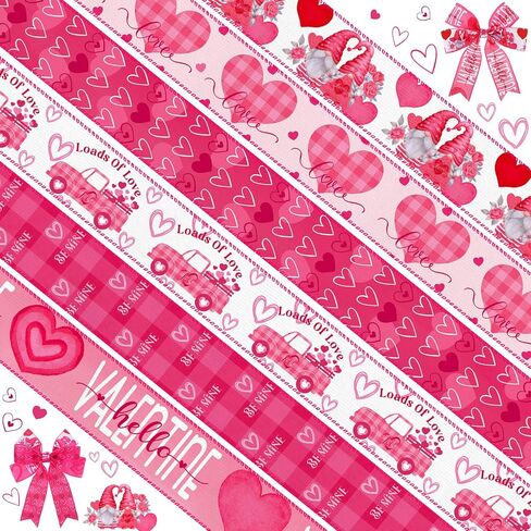 Tigeen 6 Roll Football Wired Edge Ribbon Ball Field Pattern Craft Ribbon Team Sports Burlap Rolls for Wreath Gift Wrapping Bow Sewing DIY Crafts Party Decor, 2 Inch x 30 Yards in Saudi Arabia