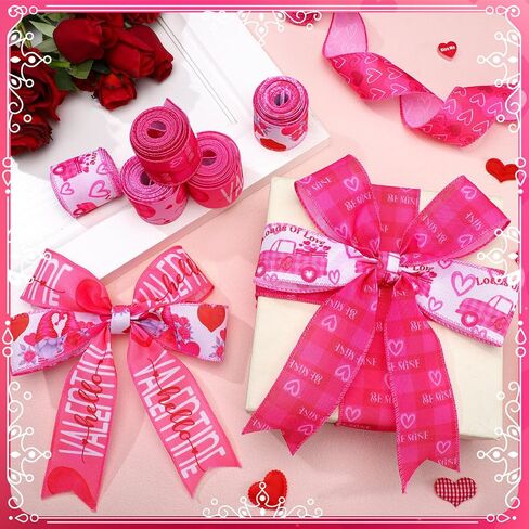 Tigeen 6 Roll Football Wired Edge Ribbon Ball Field Pattern Craft Ribbon Team Sports Burlap Rolls for Wreath Gift Wrapping Bow Sewing DIY Crafts Party Decor, 2 Inch x 30 Yards in Saudi Arabia