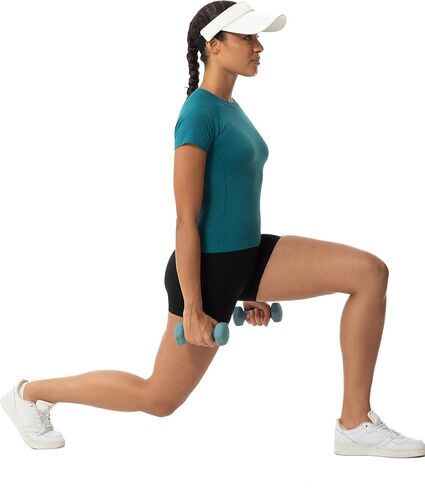 Seamless Short Sleeve Workout Shirts for Women Breathable Running Workout Tops Athletic Gym Yoga Basic Shirts in Saudi Arabia