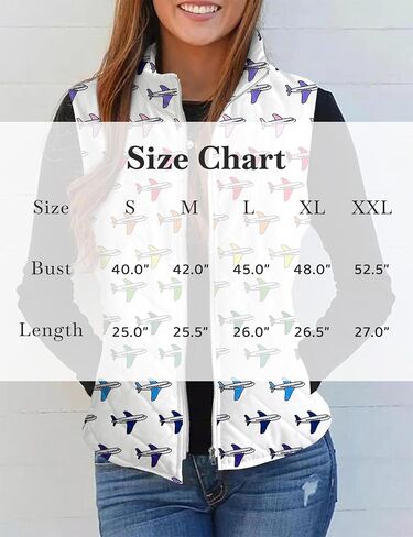 Sheshow Puffer Vest Women Funny Print Lightweight Up Slicfeless Quilted Sceed Stack in Saudi Arabia