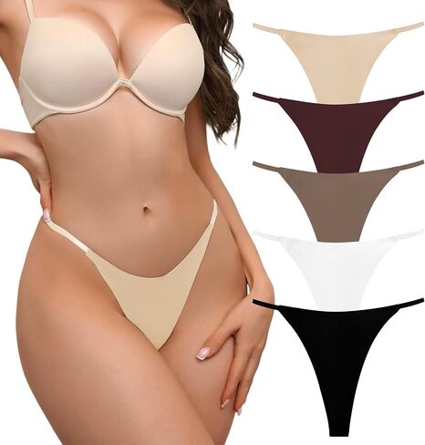 5 حزمة G -string Thongs Women - Seamfless Sexy Dexy Defer in Saudi Arabia