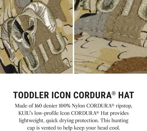 Kuiu Kids Icon Hat - Camo & Solid Colors ، Cordura Front ، Mesh Back ، Snapback Cap (تتراوح أعمارهم بين 3 و 7) in Kuwait
