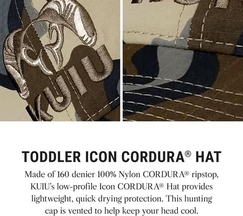 Kuiu Kids Icon Hat - Camo & Solid Colors ، Cordura Front ، Mesh Back ، Snapback Cap (تتراوح أعمارهم بين 3 و 7) in Kuwait
