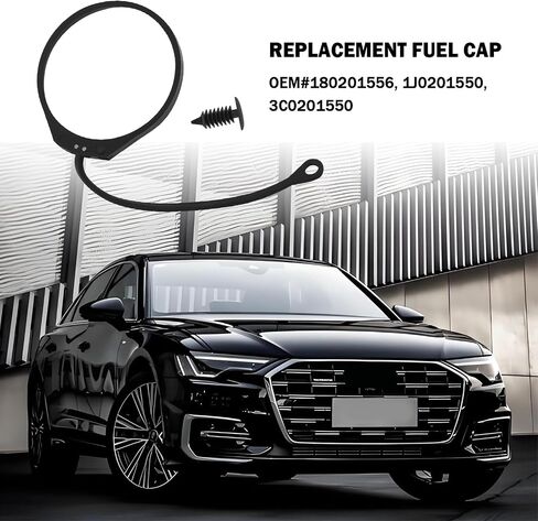 Gas Cap Tether with Eyelets,Secure Retention Fuel Tank Cap Rope Compatible with Audi A1 A3 & VW Beetle,Durable Fuel Caps Retaining Strap Car Accessories OEM#180201556 & 1J0201550 in Saudi Arabia