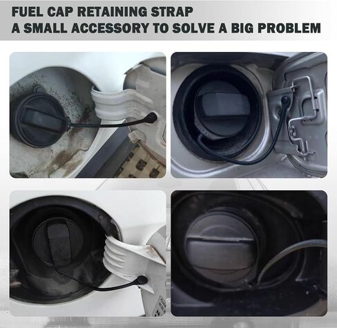 Gas Cap Tether with Eyelets,Secure Retention Fuel Tank Cap Rope Compatible with Audi A1 A3 & VW Beetle,Durable Fuel Caps Retaining Strap Car Accessories OEM#180201556 & 1J0201550 in Saudi Arabia
