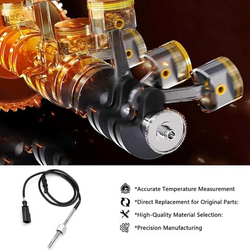 06A-906-088 Exhaust Gas Temperature Sensor EGT Compatible with Volkswagen Beetle (2004 2005) Jetta (2004-2009) 2.0L For # ELT0082 V10721559 in Saudi Arabia