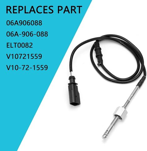 06A-906-088 Exhaust Gas Temperature Sensor EGT Compatible with Volkswagen Beetle (2004 2005) Jetta (2004-2009) 2.0L For # ELT0082 V10721559 in Saudi Arabia