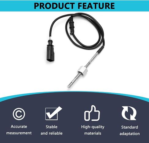 06A-906-088 Exhaust Gas Temperature Sensor EGT Compatible with Volkswagen Beetle (2004 2005) Jetta (2004-2009) 2.0L For # ELT0082 V10721559 in Saudi Arabia