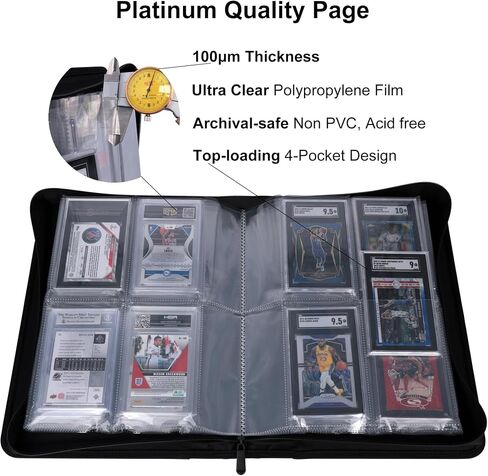 Graded Card Binder - Holds 72 PSA Slabs, 6 Pocket Slab Binder for PSA, CGC, CSG, FCG, FGS Slabs in Saudi Arabia