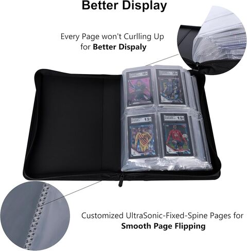 Graded Card Binder - Holds 72 PSA Slabs, 6 Pocket Slab Binder for PSA, CGC, CSG, FCG, FGS Slabs in Saudi Arabia