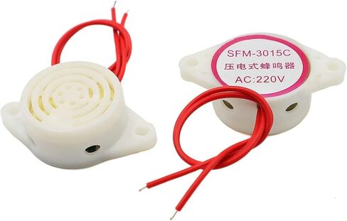 1pcs 30 * 15mm 220v AC 110dB Buzzer Audible Buzzer SFM-27 Piezoelectric Buzzer 3015 Piezo Buzzer مع سلك 110 ملم in Kuwait