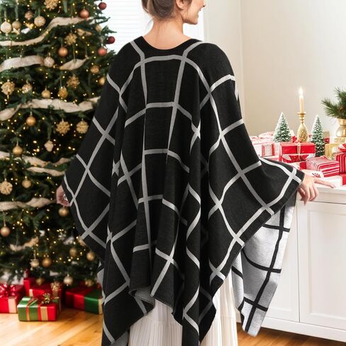 fauson Shawl Wraps for Women - Open Front Ponchos for Women for Fall Winter Pashmina Scarf in Kuwait