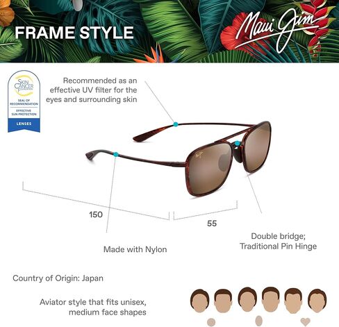 Maui Jim Women's Keokea W/Patented Polarizedplus2 Lenses Square Sunglasses in Saudi Arabia