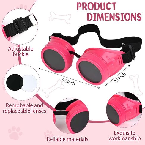4 PCS Halloween Dog Costume Conser Cog Cogsband Tutu Skirt Tail و Steampunk Googles for Dress Up in Saudi Arabia