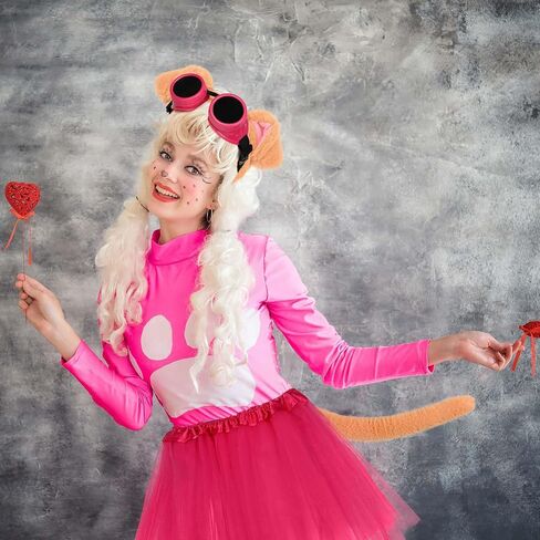 4 PCS Halloween Dog Costume Conser Cog Cogsband Tutu Skirt Tail و Steampunk Googles for Dress Up in Saudi Arabia